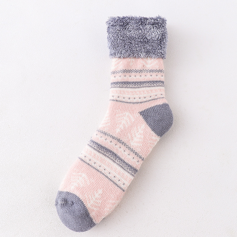 Autumn Winter Plus Velvet Fragrant Sock Thick Warm Wild Ski Home Socks Fluffy Fuzzy Socks